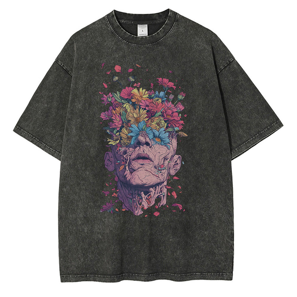 Oversize Vintage T-Shirt „Blooming Mind“ – Streetwear Graphic Tee