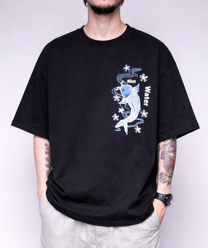 Koi Graphic T-Shirt – Japanese Streetwear, Oversized Fit