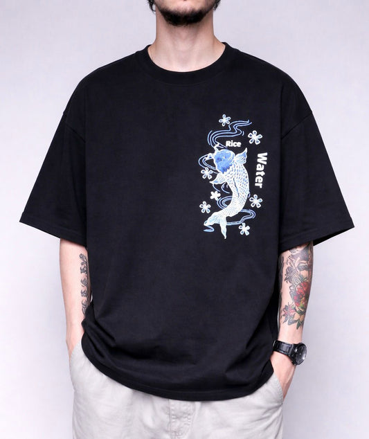 Koi Graphic T-Shirt – Japanese Streetwear, Oversized Fit