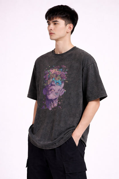 Oversize Vintage T-Shirt „Blooming Mind“ – Streetwear Graphic Tee