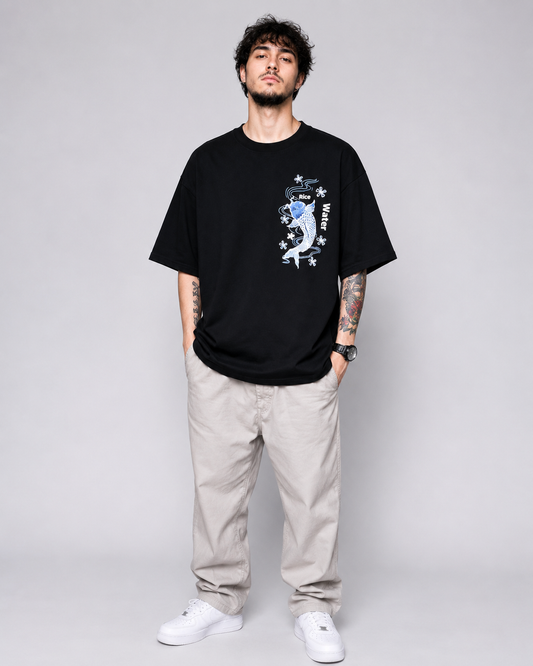 Koi Graphic T-Shirt – Japanese Streetwear, Oversized Fit