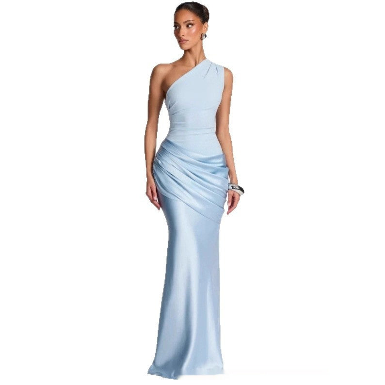 Bordeaux One-Shoulder Maxikleid – Eleganter Look für Gala & besondere Anlässe